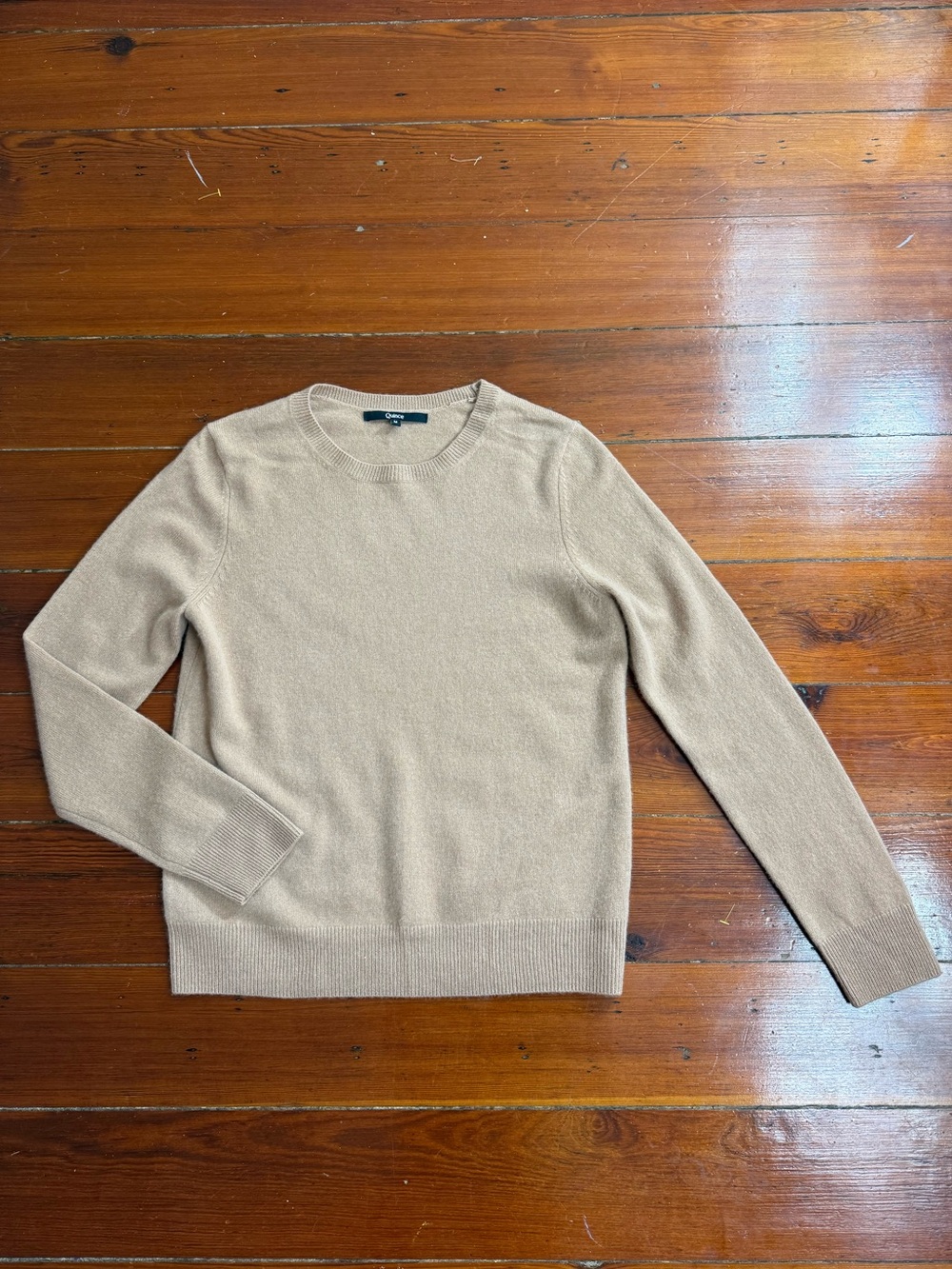 Quince Mongolian Cashmere Crewneck Sweater in Teak Sz Medium 🍄 - Picture 2 of 8